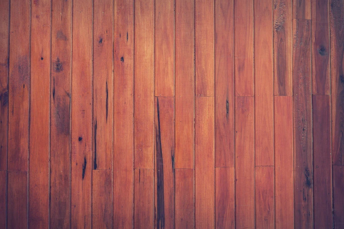 Natural wood grain and warm brown tones